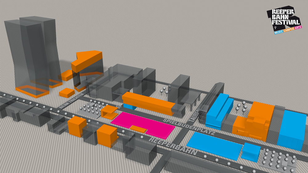 3D-Locationmap 2012 des Spielbudenplatz Hamburg